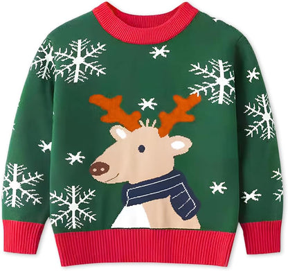 Kids Christmas Sweater for Toddler Girls Boys Holiday Pullover Top