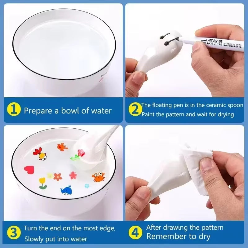 Magic Floating Water Pen - Reusable Water Drawing Set with Floating Ink Technology