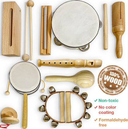 International Wooden Music Set Percussion Kids Musical Instruments Montessori