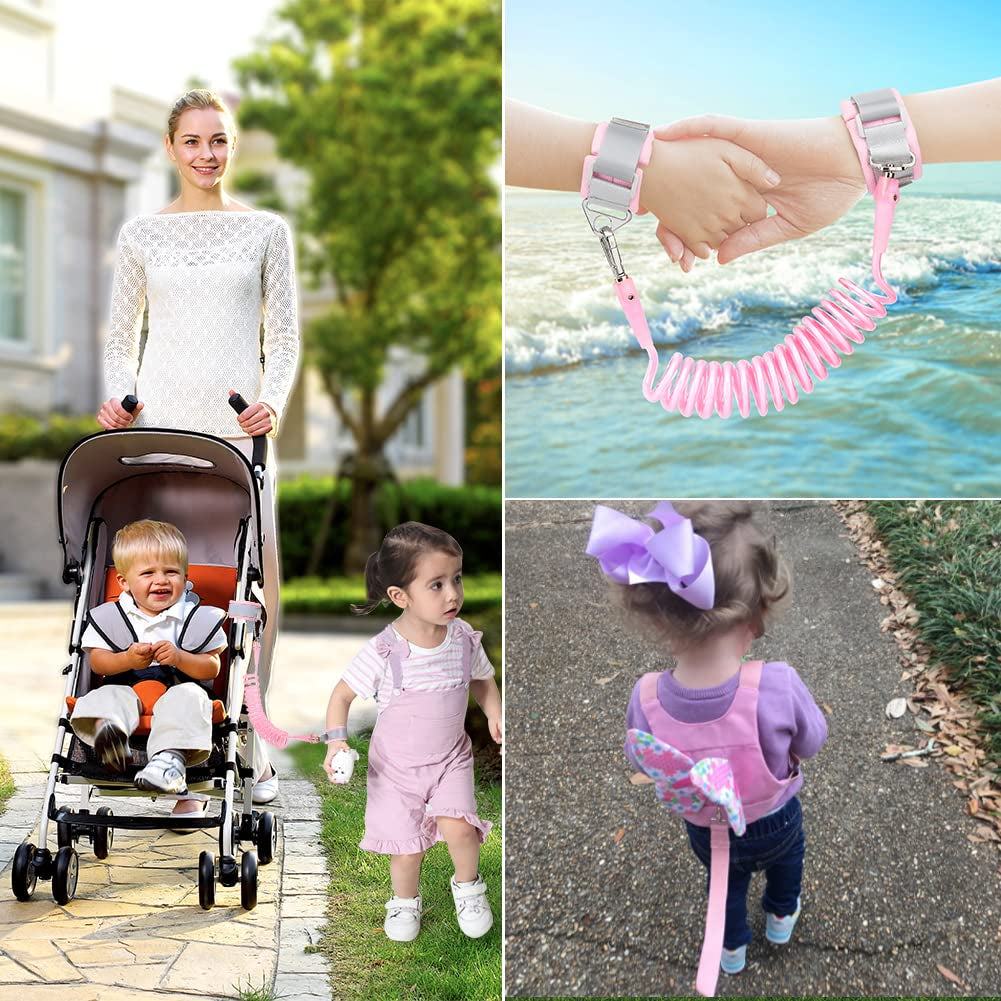 3 in 1 Toddler Harness Leashes + anti Lost Wrist Link, Kids Harness Children Lea