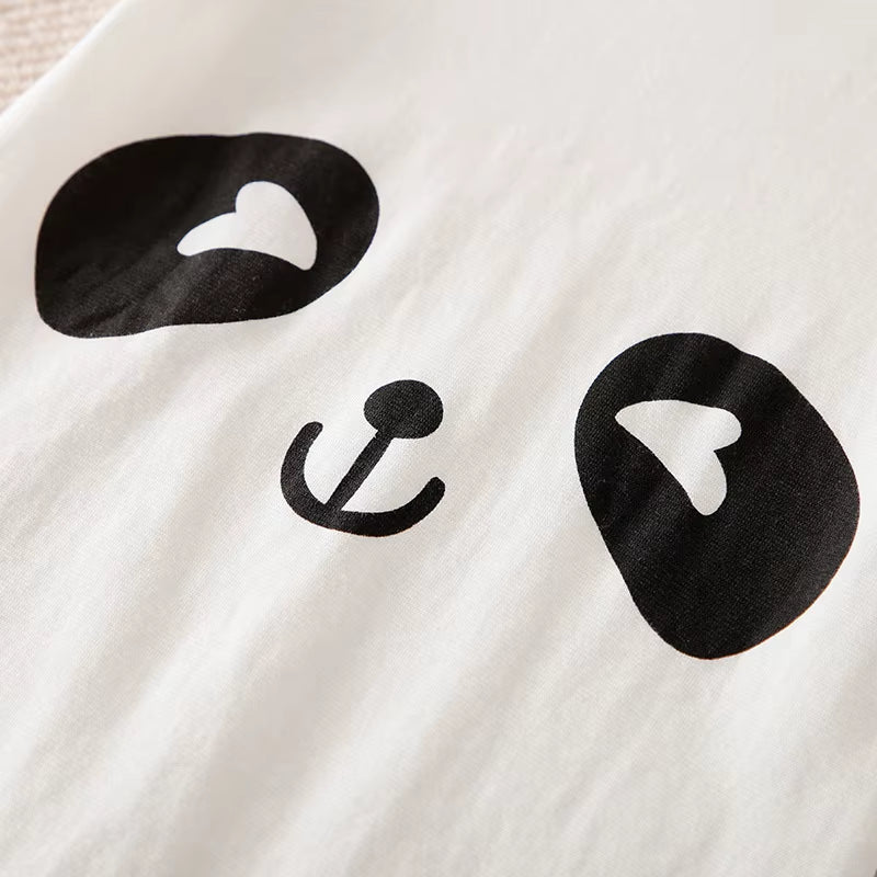 Cuddle Cub – White Bear Print Cotton Romper for Babies