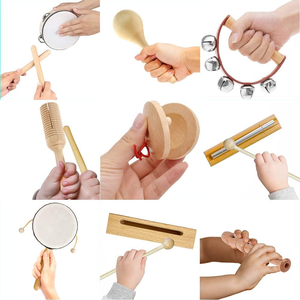 International Wooden Music Set Percussion Kids Musical Instruments Montessori