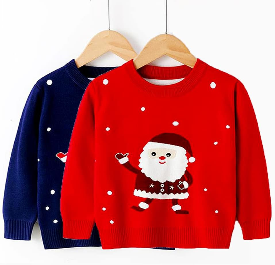 Kids Christmas Sweater for Toddler Girls Boys Holiday Pullover Top