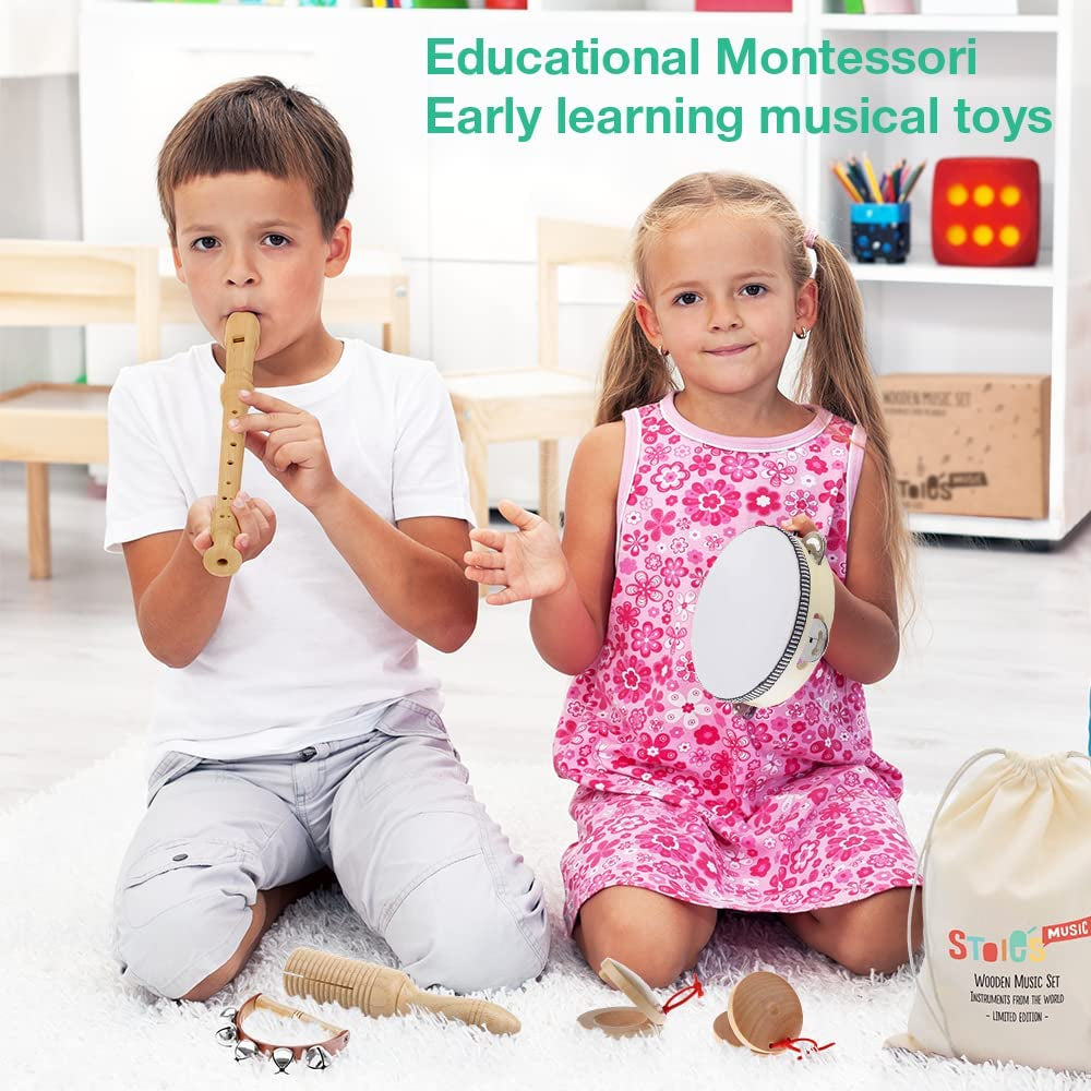 International Wooden Music Set Percussion Kids Musical Instruments Montessori