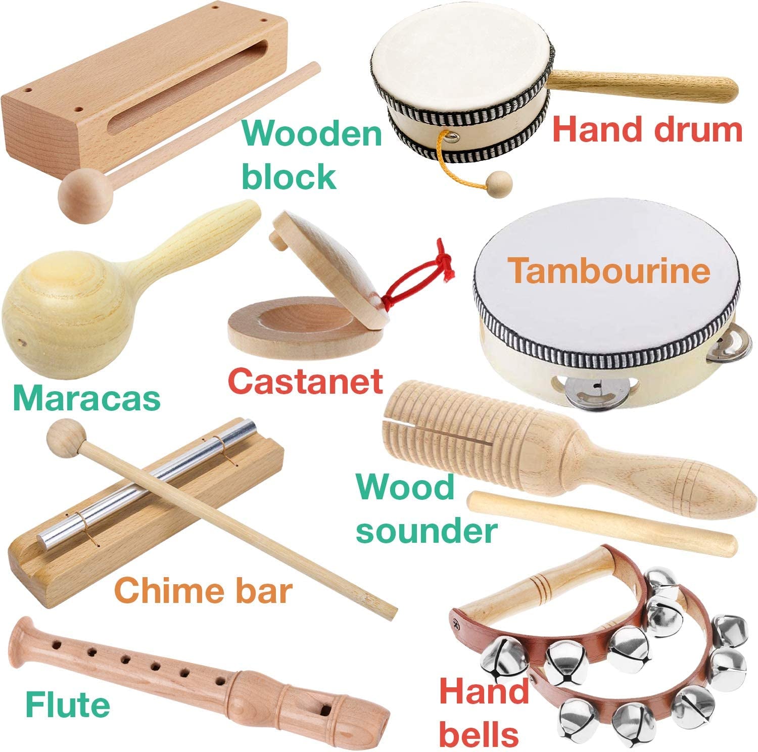 International Wooden Music Set Percussion Kids Musical Instruments Montessori