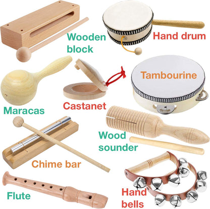 International Wooden Music Set Percussion Kids Musical Instruments Montessori